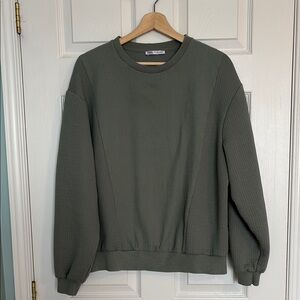Zara structured quilted sweatshirt